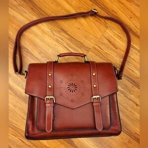 Ecosusi Classic Pleather Briefcase Messenger Bag